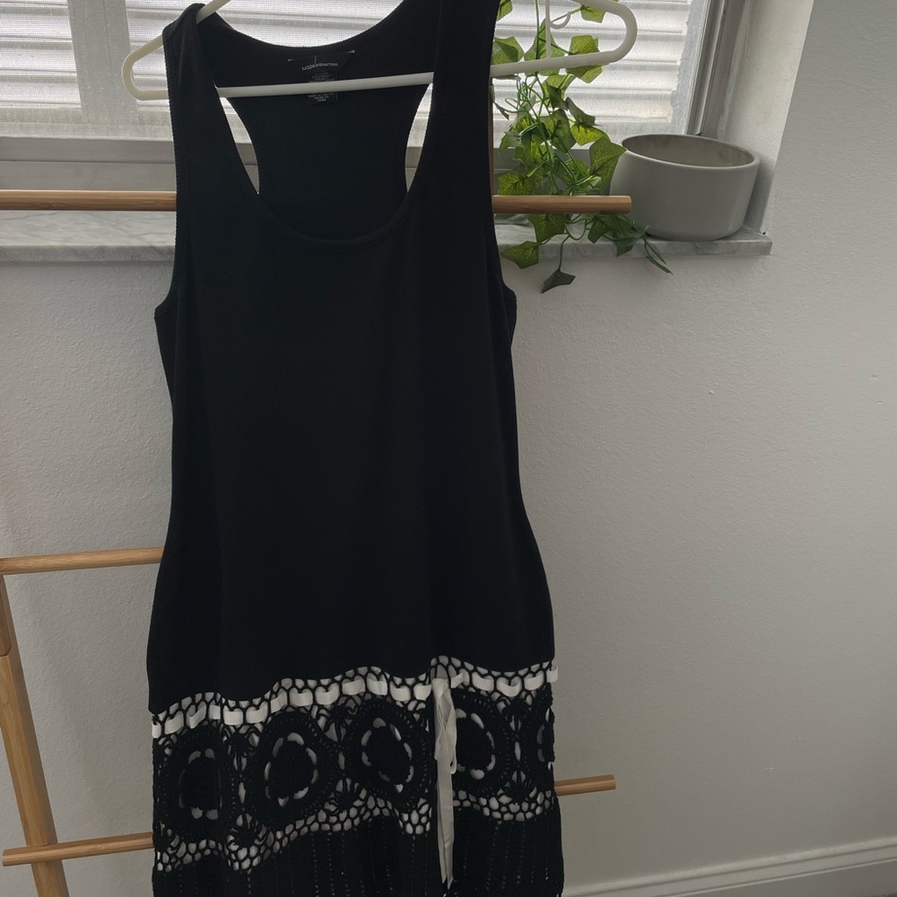 black and white dress